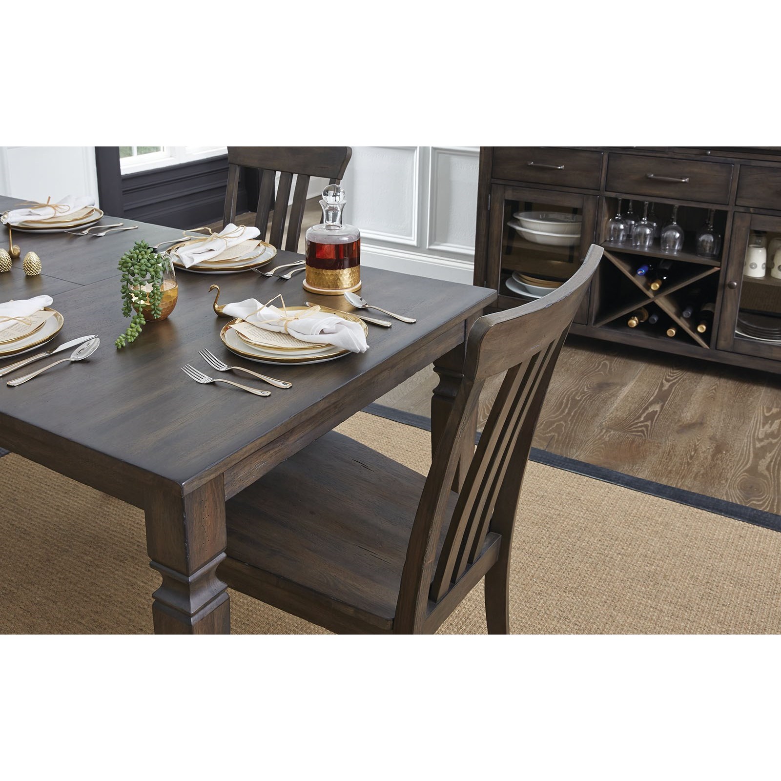 AAmerica Kingston Transitional 7Piece Dining Set Conlin's Furniture